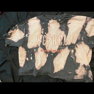 Crop Bleach Tie Dye Shirt